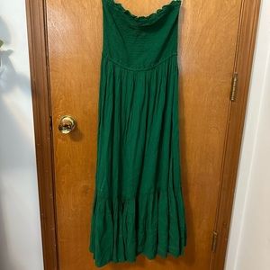 Aerie Strapless Green Dress NWT - Size XS